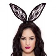 Grandes oreilles de lapine en dentelle déguisement sexy - Music Legs