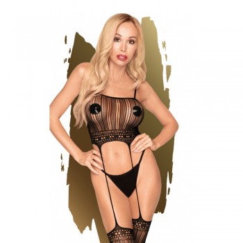 Combinaison Bodystocking Noir Sex dealer - Penthouse Lingerie Sexy