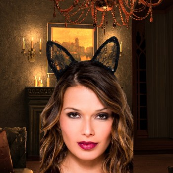 Oreilles de chatte en dentelle - Music Legs Lingerie sexy