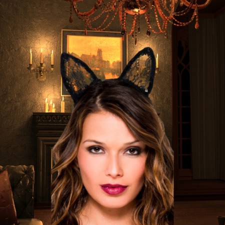 Oreilles de chatte en dentelle - Music Legs Lingerie sexy
