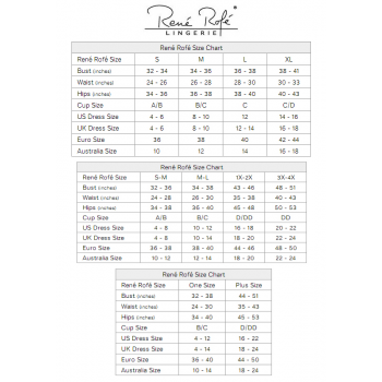 Grille des tailles René Rofé