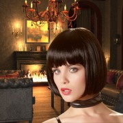 Perruque brune coupe au carré - Wigged Love
